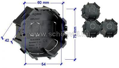 LEGRAND 031301 tégladoboz egyes D65 mm nyolcszögletű 1.