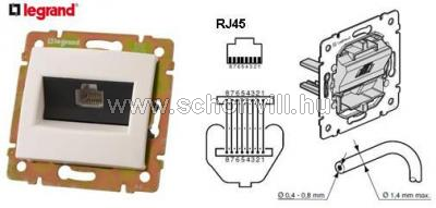 LEGRAND 774238 Valena 1xRJ45 LCS2 Cat5e UTP informatikai csatlakozóaljzat, fehér 1.