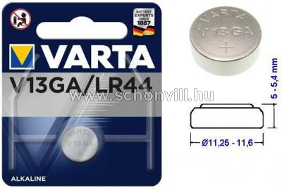 VARTA LR44/AG13/A76/V13/4276 gombelem 1,5V 125mAh Ø11,6x5,4mm 1db/bliszter 1.