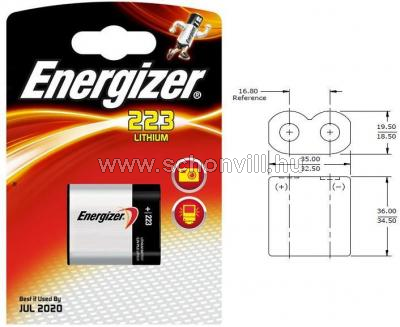 ENERGIZER EL223AP CRP-2P lítium FOTÓ-elem 6V 1db/bl. 1.