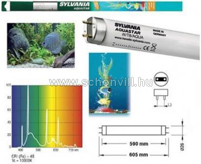 SYLVANIA 0002221 F18W/T8 Aquastar G13 fénycső akváriumhoz 10000°K 1.