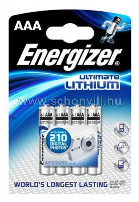 ENERGIZER L92 AAA Ultimate Lithium elem 1,5V 1250mAh 4db/bl. 1.