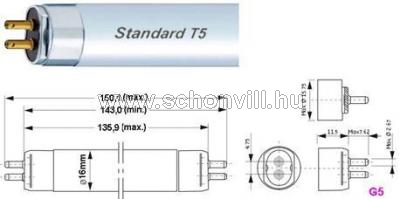 GE 39441 T5 miniatűr standard fénycső F4W/33/T5/GE/SL 1/25 4040°K 130lm 5000h 1.