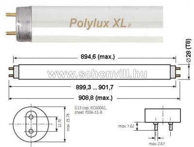 GE 18141 T8 Polylux háromsávos fénycső TU F30W/T8/830/GE POLYLUX XL-R-SL 1/25 1.