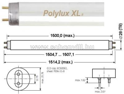 GE 93060901 OT FT8/58W/840/GE/SL1/25 DS T8 Polylux háromsávos fénycső 4000K NW 517198 93333 HKD-val; 1.