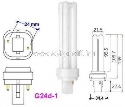 GE 78224 F13DBX/T3/840/2P BIAX™ D kompakt fénycső 13W 4000°K 12000h (2P, beép. gyújtó) 1.