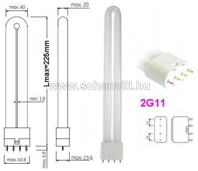 GE 41090 TU F18BX/840 GE 1/25 BIAX™ L 2G11 Kétcsöves kompakt fénycsö 10000h HKD-val 1.