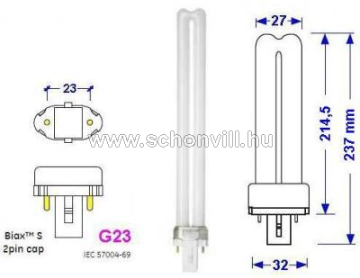 GE 37664 F11BX/840/2P/S MIH BIAX™ S kompakt fénycsö (2P, beép. gyújtó) 10000h HKD-val 1.