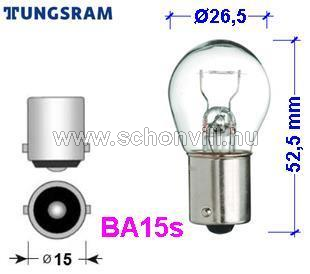 TUNGSRAM 516213 1060 P21W 24V 10/200 Egyfonalú fék-, villogó-, tolató- és ködlámpa BA15s 1.