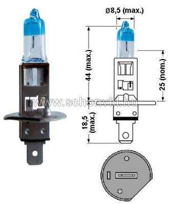 50310XU 522906 H1 MEGALIGHT ULTRA 12V 55W TU2 MIH 522906 egyfonatú halogén fényszóró izzó P14,5s 1.