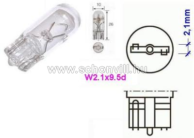 LUCAS LLB505T 24V 3W W2.1x9.5d Ø10x26mm autó izzó 1.