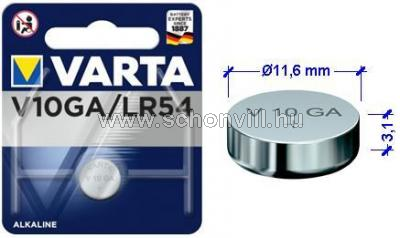 VARTA 4274 V10GA Alkaline elem 189-LR54-V10GA-1131 1/Bliszter 1.