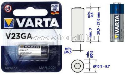 VARTA V23GA 4223 alkáli-mangán elem 12V 50mAh 1.