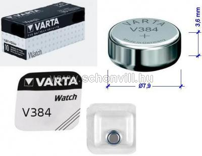 VARTA V384 / SR736SW SR41 ezüstoxid gombelem 1,55V 1db/minibliszter 1.