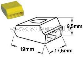 Csavar nélküli vezetékösszekötő 4×0,75-2,5mm² 1.