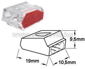 Rugós vezetékösszekötő 1,5-2,5mm², 2-es 1.