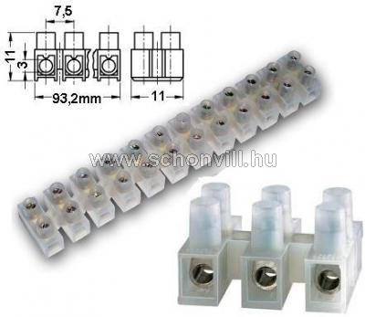 TRACON S3A-H Flexibilis sorkapocs 2,5 mm2,16 A,H 12 tagú PP natúr 1.