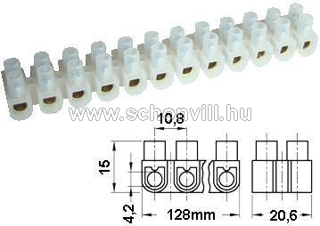 TRACON S10A-U Flexibilis sorkapocs 6 mm2,40A,U 12 tagú,PE natúr 1.