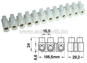 TRACON S60A-U Flexibilis sorkapocs 25 mm2,80A,U 12 tagú,PE natúr 1.