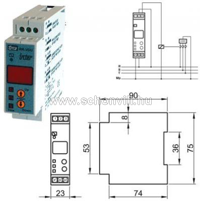 TRACON TIR-06 Digitális időrelé és ütemadó, 250V AC/ 5A, 1s-99h 1.