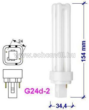 TUNGSRAM/GE 170233 FD-D18WF82 2700°K G24d-2 1200lm 10000h HKD-val 1.