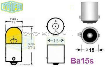 TRIFA 88101 12V 5W Ba15s sárga Yellow R5W (00304) 1.