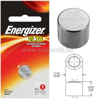 ENERGIZER 2L76 Lithium Photo elem 3V 160mAh Ø11,6x10,8mm 1.