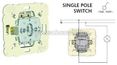 MEC 21011 - Egypólusú kapcsoló 250V AC; 10AX 1.