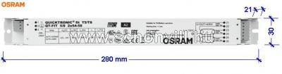 OSRAM 873842 QT-FIT 5/8 2X54…58 elektronikus előtét 280X30X21mm 1.