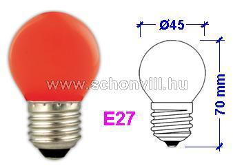 SPECTRUM 11795 LED izzó 1W 230V E27 piros (red) 1.