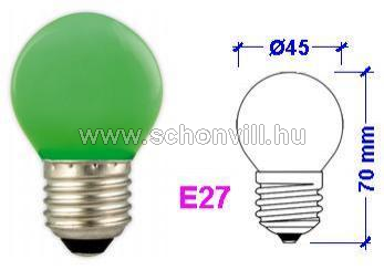 SPECTRUM 11796 LED izzó 1W 230V E27 zöld (green) 1.