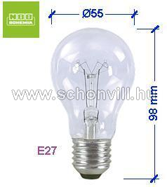 NBB 337005010 AGR 100W 240V E27 A55 55x98mm rázásszilárd (reziszta) normál izzó 1.