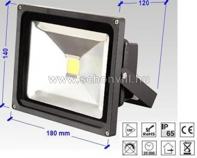 NBB 253200025 JUPITER MCOB LED-es reflektor 20W 240V 1500lm 180x140x120mm 25000h 4000°K IP65 fekete 1.