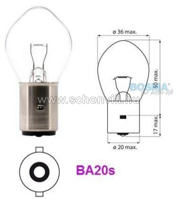 BOSMA 1512 12V 45W Ba20s autóizzó 1.