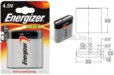 ENERGIZER MAX 3LR12 alkáli lapos elem 4,5V 1db/bl. 1.