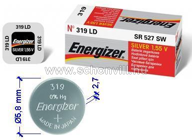 ENERGIZER 319 LD SR64 SR527SW gombelem 1,55V Ø5,8x2,7mm 1db/minibliszter 1.