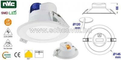 NVC NLED 9505 14W 3000K LED-es álmenny. lámpa 230V 14W WW (meleg fehér) 1260lm IP44 30000h Ø145x66mm 1.