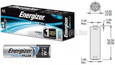 ENERGIZER MAX PLUS EP91 AA LR6 alkáli elem 1,5V 20db/doboz 1.