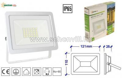 SPECTRUM SLI029042NW NOCTIS LUX 2 SMD LED-es reflektor 230V 20W fehér NW/natúr 1750lm IP65 17000h 1.