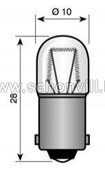 WB 241051 240V 2,4W Ba9s Ø10X28mm 2000h C-7A 1.