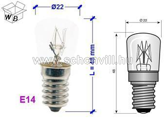 WB 241053 24V 15W E14, 22x48mm, parfüm izzó, 2000h, WhiteBox 1.