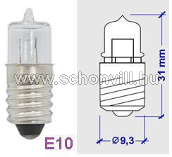 NBB 382135000 6V 1000mA E10 T9X31mm, halogén, clear 1.