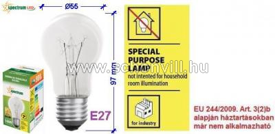 SPECTRUM 80713 240V 100W E27 Traffic, normál világos izzó 1.