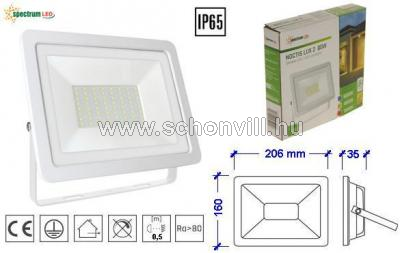 SPECTRUM SLI029044NW NOCTIS LUX 2 SMD LED-es reflektor 230V 50W NW fehér 3850lm IP65 17000h 1.