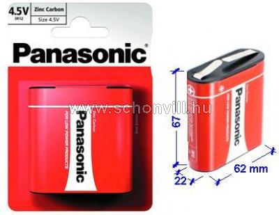 PANASONIC 12RZ/1BP Special Power 3R12 4,5V féltartós szén-cink elem 1db/bl. 1.