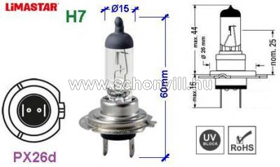 LIMA 712055 VISION PLUS H7 12V 55W PX26d +50% 1500lm±10% 500h 901070400 1.