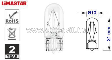 LIMA W5W 24V 5W W2.1x9,5d clear 1.