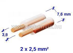 SOMOGYI KLS 2,5T 2x2,5mm² hangszóró vezeték, transzparens szigetelés 1.