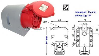 KOPP 101600002 Ipari CEE fali dugalj. 5x16A 400V IP44 1.