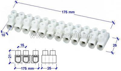 KOPP 350601010 Sorkapocs 16mm² vezetékekhez, 12 elemes 1.